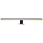 Aplică metal negru mat, aluminiu negru mat, plastic alb, IP44, l x I: 600x40mm, A: 120mm, incl. LED 12W 230V, sursă 1330lm, putere 530lm, 4000K - imagine 5