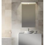 Aplica pentru  mobilier potrivit pentru baie, metal cromat, aluminiu cromat, plastic alb, IP44, l x I: 600x40mm, A: 120mm, incl. LED 12W 230V, sursă 1330lm, 580lm putere, 4000K - imagine 2
