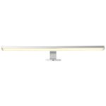 Aplica pentru  mobilier potrivit pentru baie, metal cromat, aluminiu cromat, plastic alb, IP44, l x I: 600x40mm, A: 120mm, incl. LED 12W 230V, sursă 1330lm, 580lm putere, 4000K - imagine 5