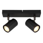 Plafoniera Spot metalic negru mat, aluminiu negru mat, LxLxA: 260x60x145mm, excl. 2x GU10 25W 230V - imagine 4