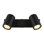 Plafoniera Spot metalic negru mat, aluminiu negru mat, LxLxA: 260x60x145mm, excl. 2x GU10 25W 230V - imagine 5