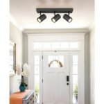 Spot gri metalic mat, gri aluminiu mat, LxLxA: 390x60x145mm, fără 3x GU10 25W 230V - imagine 2