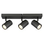 Spot gri metalic mat, gri aluminiu mat, LxLxA: 390x60x145mm, fără 3x GU10 25W 230V - imagine 4