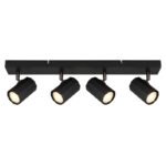 Plafoniera Spot metalic negru mat, aluminiu negru mat, LxLxA: 530x60x145mm, excl. 4x GU10 25W 230V - imagine 4