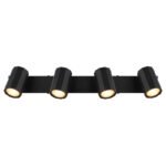 Plafoniera Spot metalic negru mat, aluminiu negru mat, LxLxA: 530x60x145mm, excl. 4x GU10 25W 230V - imagine 5
