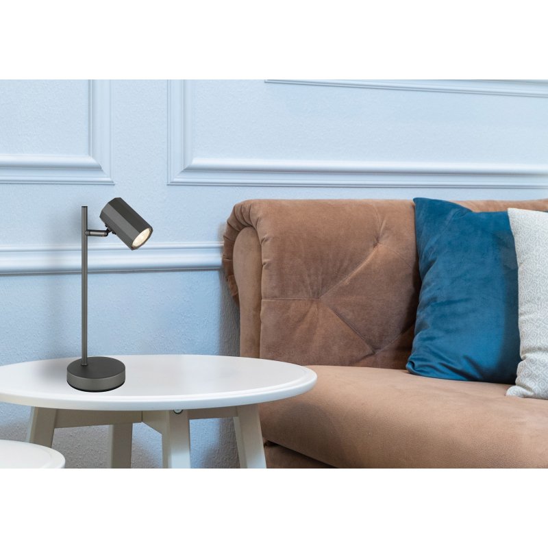 james-57918t-g28804-6 Veioză James, Gri mat, LED 5W, L165xH350mm, Globo - imagine 1