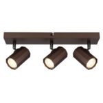 Plafoniera Spot metalic bronz mat, aluminiu bronz mat, LxLxA: 390x60x145mm, fără 3x GU10 25W 230V - imagine 4