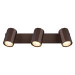 Plafoniera Spot metalic bronz mat, aluminiu bronz mat, LxLxA: 390x60x145mm, fără 3x GU10 25W 230V - imagine 5