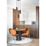 Lampă suspendată metal bronz mat, aluminiu bronz mat, cablu PVC negru, ø: 210mm, H: 1200mm, excl. 3x GU10 25W 230V - imagine 2