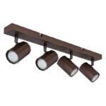 Spot metalic bronz mat, aluminiu bronz mat, LxLxA: 530x60x145mm, fără 4x GU10 25W 230V GU10 25W 230V - imagine 3