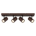Spot metalic bronz mat, aluminiu bronz mat, LxLxA: 530x60x145mm, fără 4x GU10 25W 230V GU10 25W 230V - imagine 4