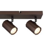 Spot metalic bronz mat, aluminiu bronz mat, LxLxA: 530x60x145mm, fără 4x GU10 25W 230V GU10 25W 230V - imagine 5