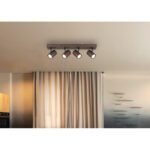 Spot metalic bronz mat, aluminiu bronz mat, LxLxA: 530x60x145mm, fără 4x GU10 25W 230V GU10 25W 230V