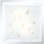 Plafoniera, crom, sticlă, cristale K5 transparente, LxWxH: 335x335x85, excl 2xE27 ILLU 40W 230V - imagine 2