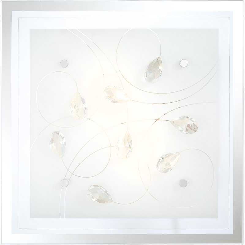 jasmina-40408-2-g12983-3 Plafoniera, crom, sticlă, cristale K5 transparente, LxWxH: 335x335x85, excl 2xE27 ILLU 40W 230V - imagine 1