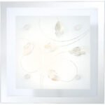 Plafoniera, crom, sticlă, cristale K5 transparente, LxWxH: 240x240x85, excl 1xE27 ILLU 60W 230V - imagine 2