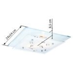 Plafoniera, crom, sticlă, cristale K5 transparente, LxWxH: 240x240x85, excl 1xE27 ILLU 60W 230V - imagine 3
