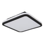 Plafonieră metal negru mat, alb acrilic, reglabil, mai multe niveluri prin comutator de perete, efect curcubeu RGB, funcție de memorie, telecomandă, L x l x I: 355x355x70mm, LED 40W+RGB 5W 230V, sursă 425-4250lm, ieșire 200-2000lm, CCT 2700-6500K - imagine 3