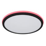 Plafonieră metal negru mat, alb, alb acrilic, reglabil, mai multe niveluri prin comutator de perete, efect curcubeu RGB, memorie, telecomandă, ø: 450mm, I: 70mm, LED 40W+RGB 5W  230V, 425-4250lm Sursă, 200-2000lm Ieșire, CCT 2700-6500K - imagine 5