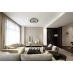 Plafoniera plastic antracit periat, metal gri periat, acrilic opal, ø: 320mm, H: 55mm, incl LED 24W 230V, sursa 2400lm, iesire 710lm, 3000K. - imagine 2