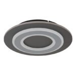 Plafoniera plastic antracit periat, metal gri periat, acrilic opal, ø: 320mm, H: 55mm, incl LED 24W 230V, sursa 2400lm, iesire 710lm, 3000K. - imagine 3