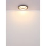 Plafoniera plastic antracit periat, metal gri periat, acrilic opal, ø: 320mm, H: 55mm, incl LED 24W 230V, sursa 2400lm, iesire 710lm, 3000K. - imagine 5