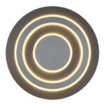 Plafonieră metal antracit periat, metal gri periat, acrilic opal, ø: 480mm, H: 52mm, incl. LED 40W 230V, sursă 3700lm, ieșire 1100lm, 3000K - imagine 4