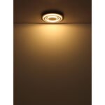 Plafoniera plastic antracit periat, metal gri periat, acril opal, LxLxA: 320x320x55mm, incl LED 24W 230V, sursa 2200lm, iesire 680lm, 3000K. - imagine 5