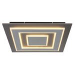 Plafoniera plastic antracit periat, metal gri periat, acril opal, LxLxA: 480x480x52mm, incl. LED 40W 230V, sursa 3700lm, iesire 840lm, 3000K. - imagine 4