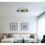 Plafoniera din plastic antracit periat, metal gri periat, acril opal, LxLxA: 440x290x55mm, incl. LED 18W 230V, sursa 1740lm, iesire 1000lm, 3000K. - imagine 2