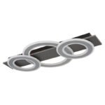 Plafoniera plastic antracit periat, metal gri periat, acril opal, LxLxA: 730x350x70mm, incl. LED 50W 230V, sursa 4700lm, iesire 2300lm, 3000K. - imagine 3