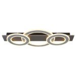 Plafoniera plastic antracit periat, metal gri periat, acril opal, LxLxA: 730x350x70mm, incl. LED 50W 230V, sursa 4700lm, iesire 2300lm, 3000K. - imagine 4
