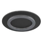 Plafonieră metal negru mat, plastic antracit mat, plastic cristale transparente, plastic gri deschis mat, mai multe niveluri prin comutator de perete, funcție de memorie, ø: 350mm, incl. LED 24W 230V, sursă 3300lm, ieșire 920lm, CCT 3000/4000/6500K - imagine 3