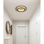 Plafonieră, metal negru mat, plastic auriu mat, plastic cristale transparente, plastic negru mat, mai multe niveluri prin comutator de perete, funcție de memorie, ø: 350mm, H: 55mm, incl. LED 24W 230V, sursă 3300lm, ieșire 920lm, CCT 3000/4000/6500K - imagine 2