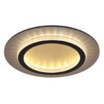 Plafonieră, metal negru mat, plastic auriu mat, plastic cristale transparente, plastic negru mat, mai multe niveluri prin comutator de perete, funcție de memorie, ø: 350mm, H: 55mm, incl. LED 24W 230V, sursă 3300lm, ieșire 920lm, CCT 3000/4000/6500K