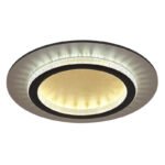 Plafonieră, metal negru mat, plastic auriu mat, plastic cristale transparente, plastic negru mat, mai multe niveluri prin comutator de perete, funcție de memorie, ø: 350mm, H: 55mm, incl. LED 24W 230V, sursă 3300lm, ieșire 920lm, CCT 3000/4000/6500K - imagine 5