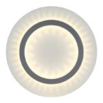 Plafonieră metal alb mat, plastic alb mat, plastic cristale transparente, plastic gri deschis mat, mai multe niveluri prin comutator de perete, funcție de memorie, ø: 350mm, H: 55mm, incl. LED 24W 230V, sursă 3300lm, ieșire 920lm, CCT 3000/4000/6500K - imagine 4