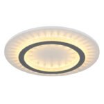 Plafonieră metal alb mat, plastic alb mat, plastic cristale transparente, plastic gri deschis mat, mai multe niveluri prin comutator de perete, funcție de memorie, ø: 350mm, H: 55mm, incl. LED 24W 230V, sursă 3300lm, ieșire 920lm, CCT 3000/4000/6500K - imagine 5