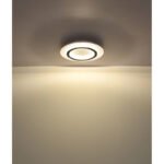 Plafonieră metal alb mat, plastic alb mat, plastic cristale transparente, plastic gri deschis mat, mai multe niveluri prin comutator de perete, funcție de memorie, ø: 350mm, H: 55mm, incl. LED 24W 230V, sursă 3300lm, ieșire 920lm, CCT 3000/4000/6500K - imagine 6