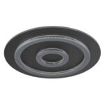 Plafonieră metal negru mat, plastic antracit mat, cristale transparente, dimmabilă, mai multe niveluri prin comutator de perete, funcție de memorie, temporizator, telecomandă, ø 450mm, LED 40W 230V, sursă 400-4700lm, ieșire 130-1300lm, CCT 3000-6500K - imagine 3