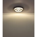 Plafonieră metal negru mat, plastic antracit mat, cristale transparente, dimmabilă, mai multe niveluri prin comutator de perete, funcție de memorie, temporizator, telecomandă, ø 450mm, LED 40W 230V, sursă 400-4700lm, ieșire 130-1300lm, CCT 3000-6500K - imagine 6