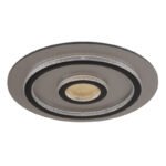 Plafonieră metal negru mat, plastic auriu mat, cristale transparente, dimmabilă, mai multe niveluri prin comutator de perete, funcție de memorie, temporizator, telecomandă, ø 450mm, LED 40W 230V, sursă 400-4700lm, ieșire 130-1300lm, CCT 3000-6500K - imagine 3