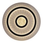 Plafonieră metal negru mat, plastic auriu mat, cristale transparente, dimmabilă, mai multe niveluri prin comutator de perete, funcție de memorie, temporizator, telecomandă, ø 450mm, LED 40W 230V, sursă 400-4700lm, ieșire 130-1300lm, CCT 3000-6500K - imagine 4