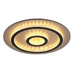 Plafonieră metal negru mat, plastic auriu mat, cristale transparente, dimmabilă, mai multe niveluri prin comutator de perete, funcție de memorie, temporizator, telecomandă, ø 450mm, LED 40W 230V, sursă 400-4700lm, ieșire 130-1300lm, CCT 3000-6500K - imagine 5