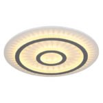 Plafonieră metal alb mat, plastic alb mat, gri deschis mat, cristale transparente, dimmabilă, mai multe niveluri prin întrerupător de perete, funcție de memorie, temporizator, telecomandă, ø 450mm, LED 40W 230V, ieșire 130-1300lm, 3000-6500K - imagine 4