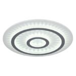Plafonieră metal alb mat, plastic alb mat, gri deschis mat, cristale transparente, dimmabilă, mai multe niveluri prin întrerupător de perete, funcție de memorie, temporizator, telecomandă, ø 450mm, LED 40W 230V, ieșire 130-1300lm, 3000-6500K - imagine 5
