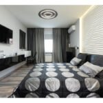 Plafonieră metal negru mat, plastic antracit mat, gri deschis mat, plastic cristale transparente, , dimmabilă, mai multe niveluri prin comutator de perete, funcție de memorie, telecomandă, ø: 550mm, LED 60W 230V, 210-2100lm ieșire, 3000-6500K - imagine 3