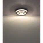 Plafonieră metal negru mat, plastic antracit mat, gri deschis mat, plastic cristale transparente, , dimmabilă, mai multe niveluri prin comutator de perete, funcție de memorie, telecomandă, ø: 550mm, LED 60W 230V, 210-2100lm ieșire, 3000-6500K - imagine 6