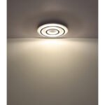 Plafonieră metal alb mat, plastic alb mat, cristale transparente, dimmabilă, mai multe niveluri prin comutator de perete, funcție de memorie, lumină de noapte, telecomandă, ø: 550mm, LED 60W 230V, 900-9100lm sursă, 210-2100lm ieșire, CCT 3000-6500K - imagine 5