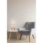 Veioza ceramică, marmură, textil gri, comutator, LxlxH: 310x200x415, excl 1xE27 40W 230V. - imagine 3